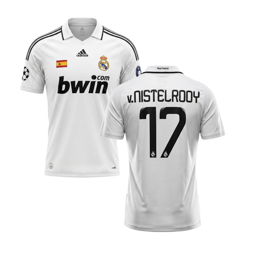 MAGLIA STORICA REAL MADRID 2008/09 PERSONALIZZAZIONE NISTELROOY