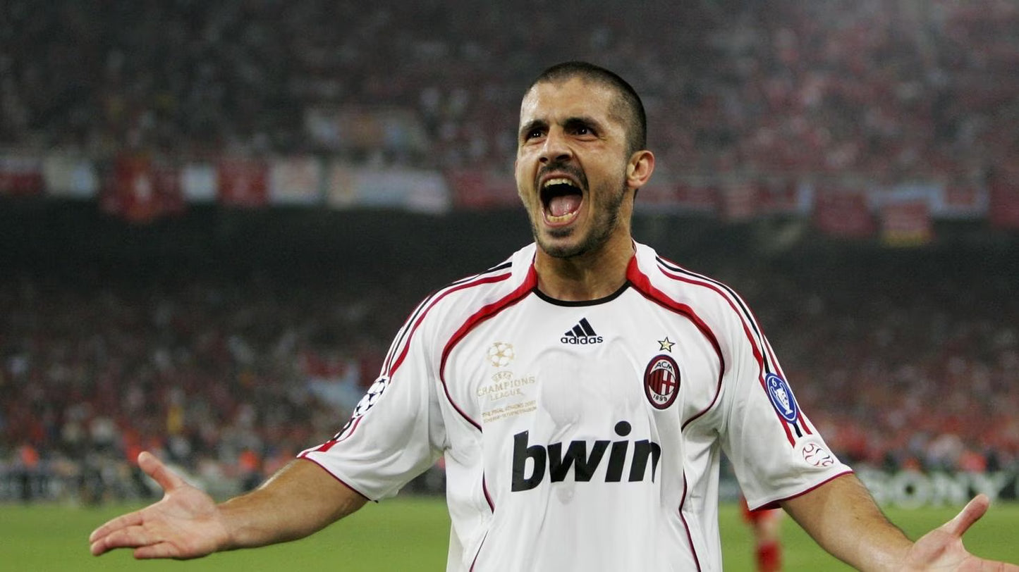 MAGLIA AC MILAN STORICA TRASFERTA FINALE CHAMPIONS LEAGUE 2006-2007 + GATTUSO 8
