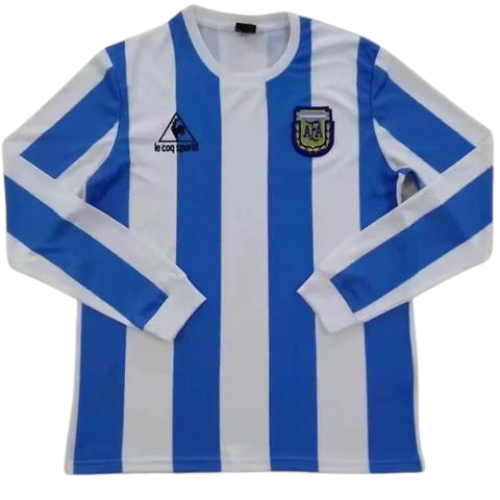 MAGLIA RETRO A MANICHE LUNGHE ARGENTINA HOME 1986