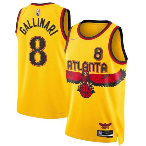 CANOTTA NBA ATLANTA HAWKS NIKE “CITY EDITION” GIALLA 2021/22