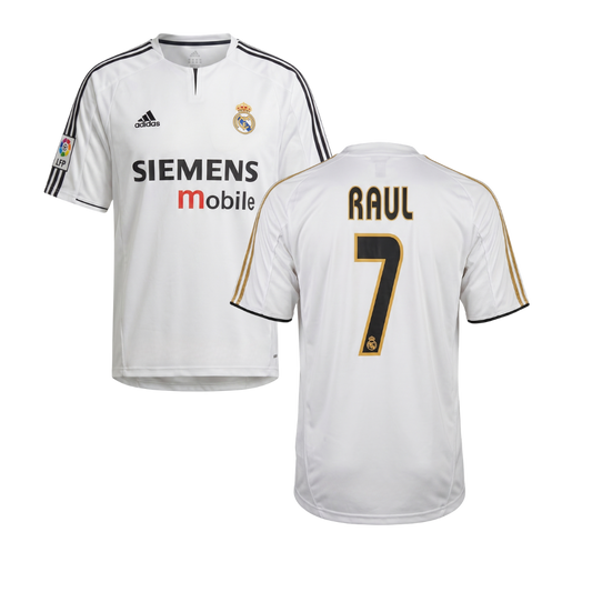 MAGLIA REAL MADRID CASA 2003/04 PERSONALIZZAZIONE RAUL