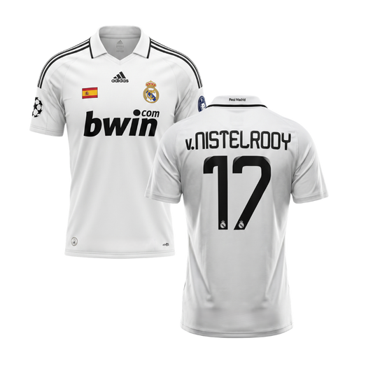 MAGLIA REAL MADRID CASA 2008/09 PERSONALIZZAZIONE NISTELROOY