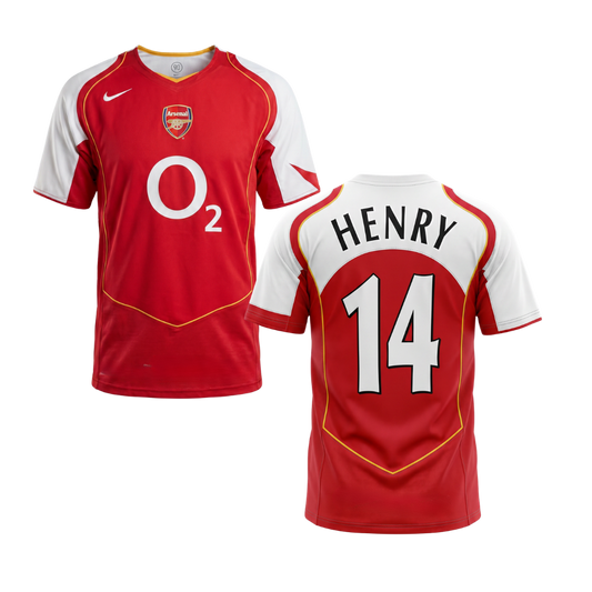 MAGLIA ARSENAL CASA 2004/05 PERSONALIZZAZIONE HENRY 14