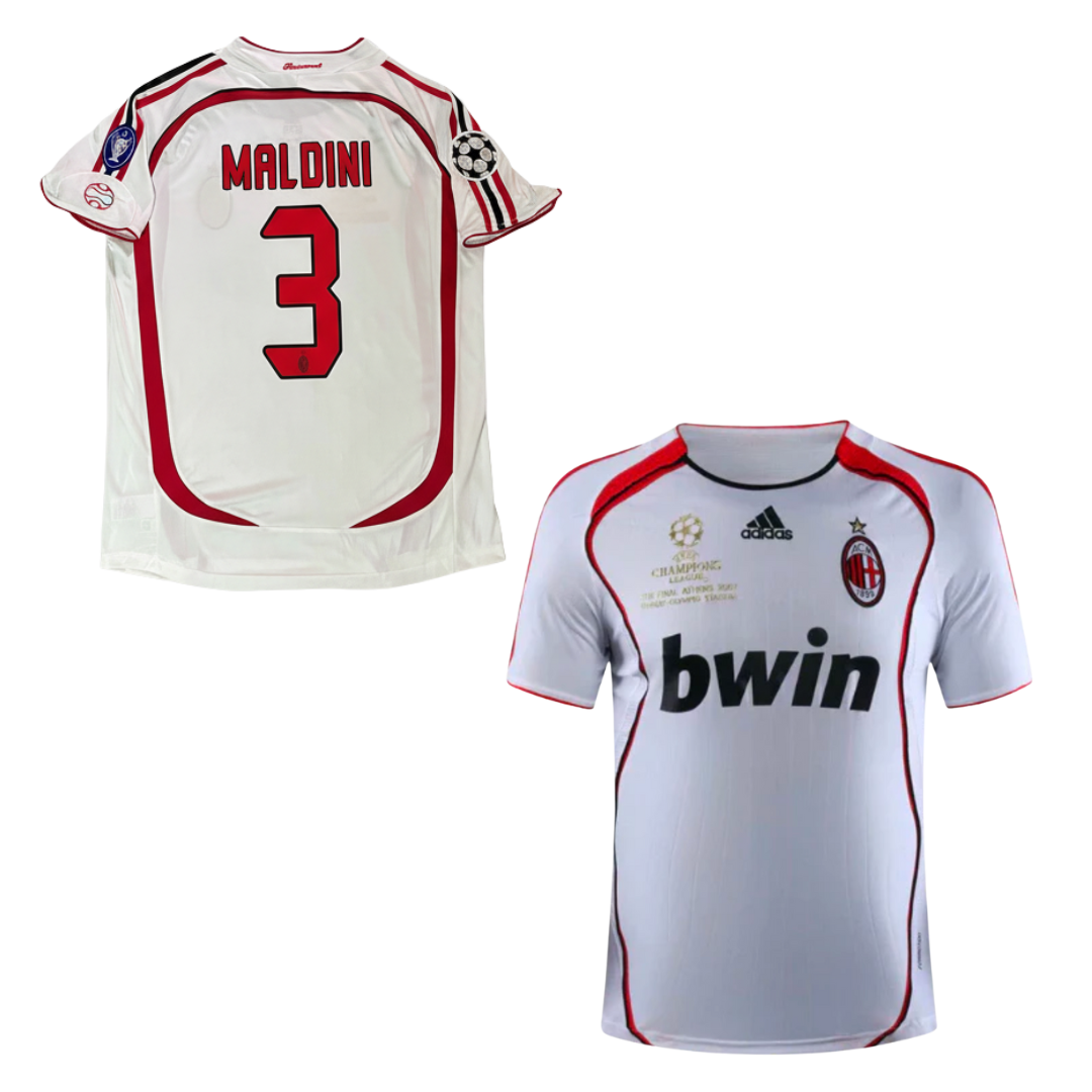 MAGLIA MILAN MAGLIA AC MILAN TRASFERTA FINALE CHAMPIONS LEAGUE 2006-2007 + MALDINI 3