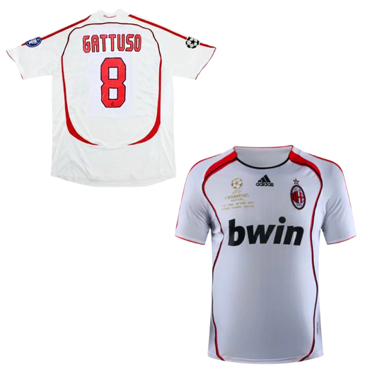 MAGLIA AC MILAN STORICA TRASFERTA FINALE CHAMPIONS LEAGUE 2006-2007 + GATTUSO 8
