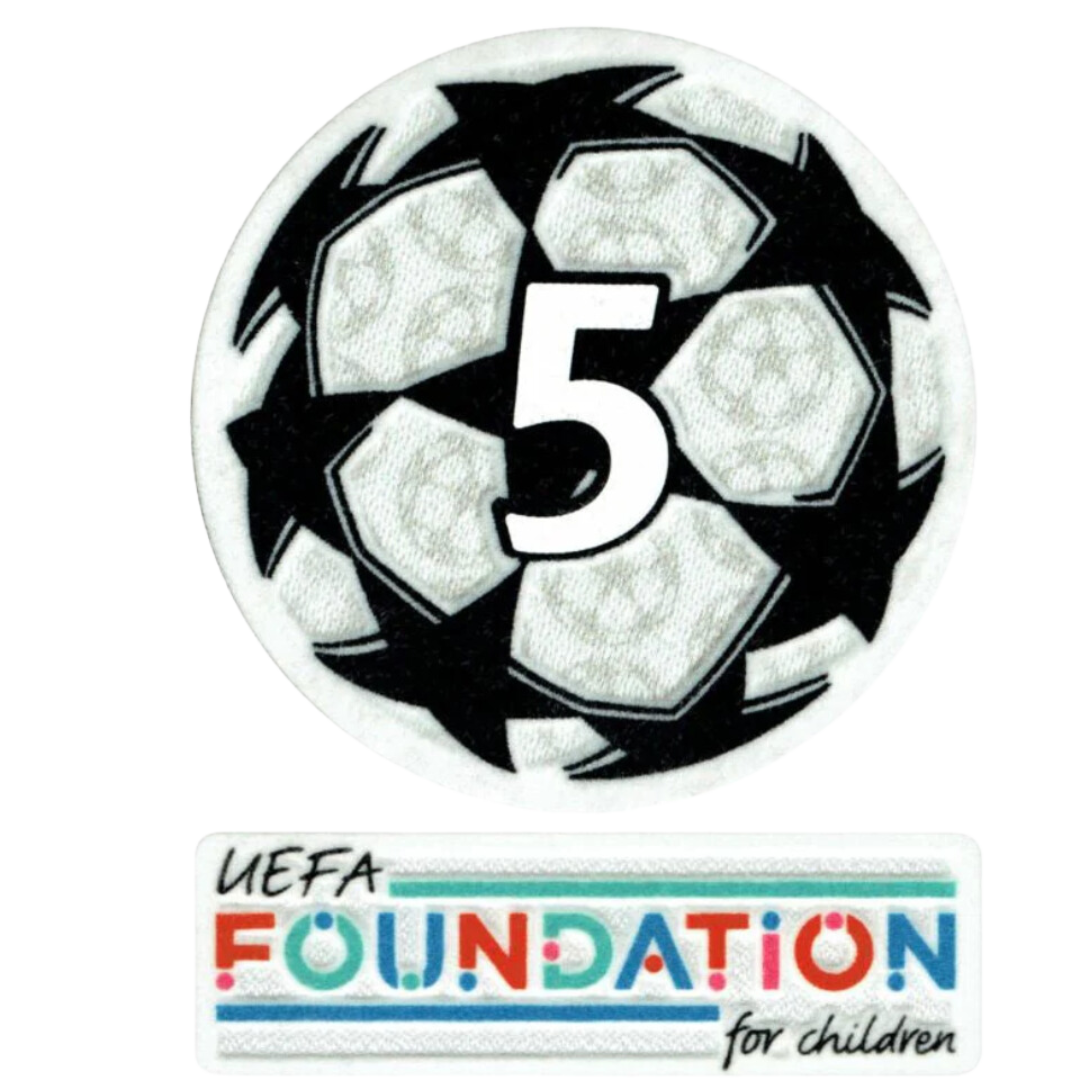 21-23 UCL Starball 5 volte vincitore + Game Patch della UEFA Foundation