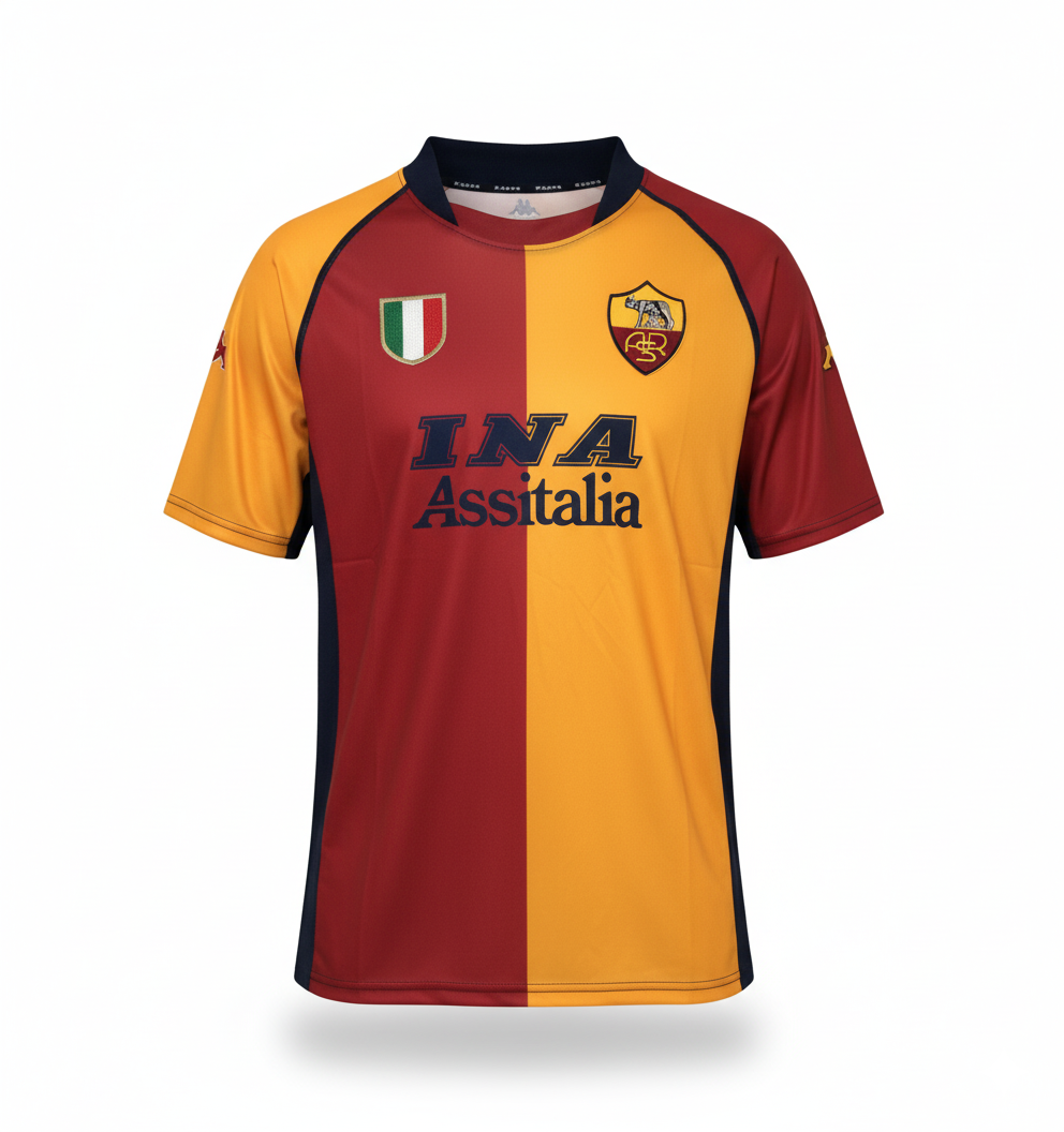 MAGLIA RETRO ROMA HOME 2001/02
