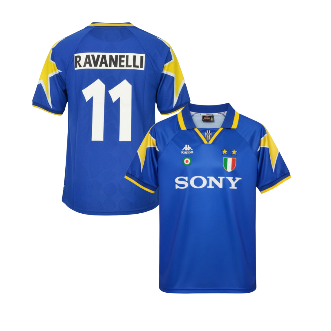 MAGLIA JUVENTUS  STORICA TRASFERTA 1995/96 + RAVANELLI 11