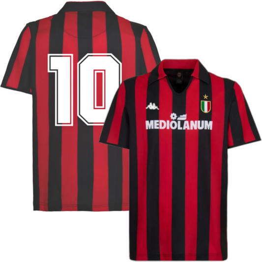MAGLIA AC MILAN CASA 1988-1989  + GULLIT 10