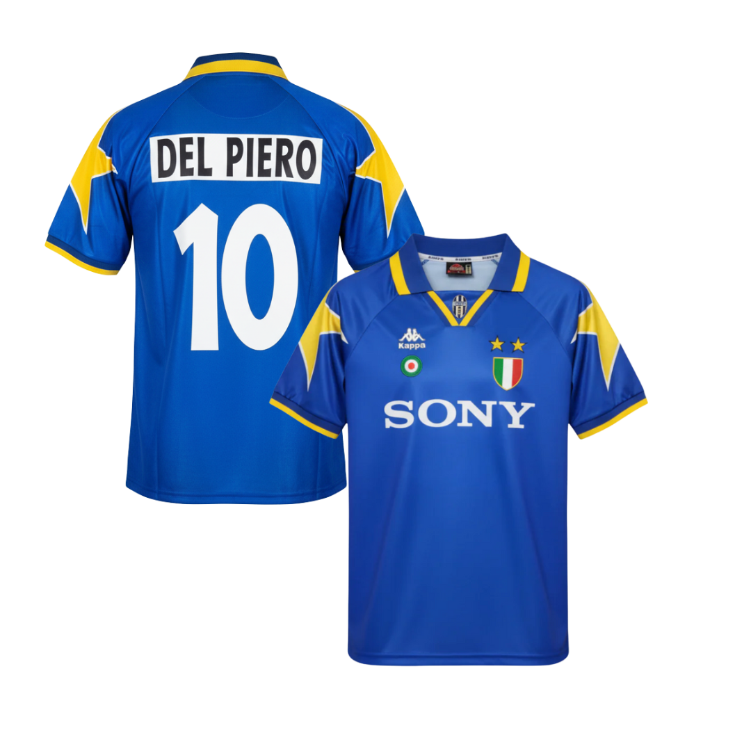 MAGLIA JUVENTUS  STORICA TRASFERTA 1995/96 + DEL PIERO 10