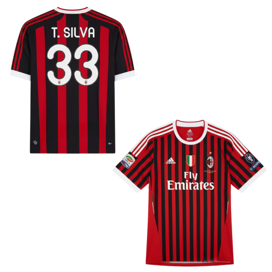 MAGLIA  AC MILAN STORICA CASA 2011-2012 + T.SILVA 33
