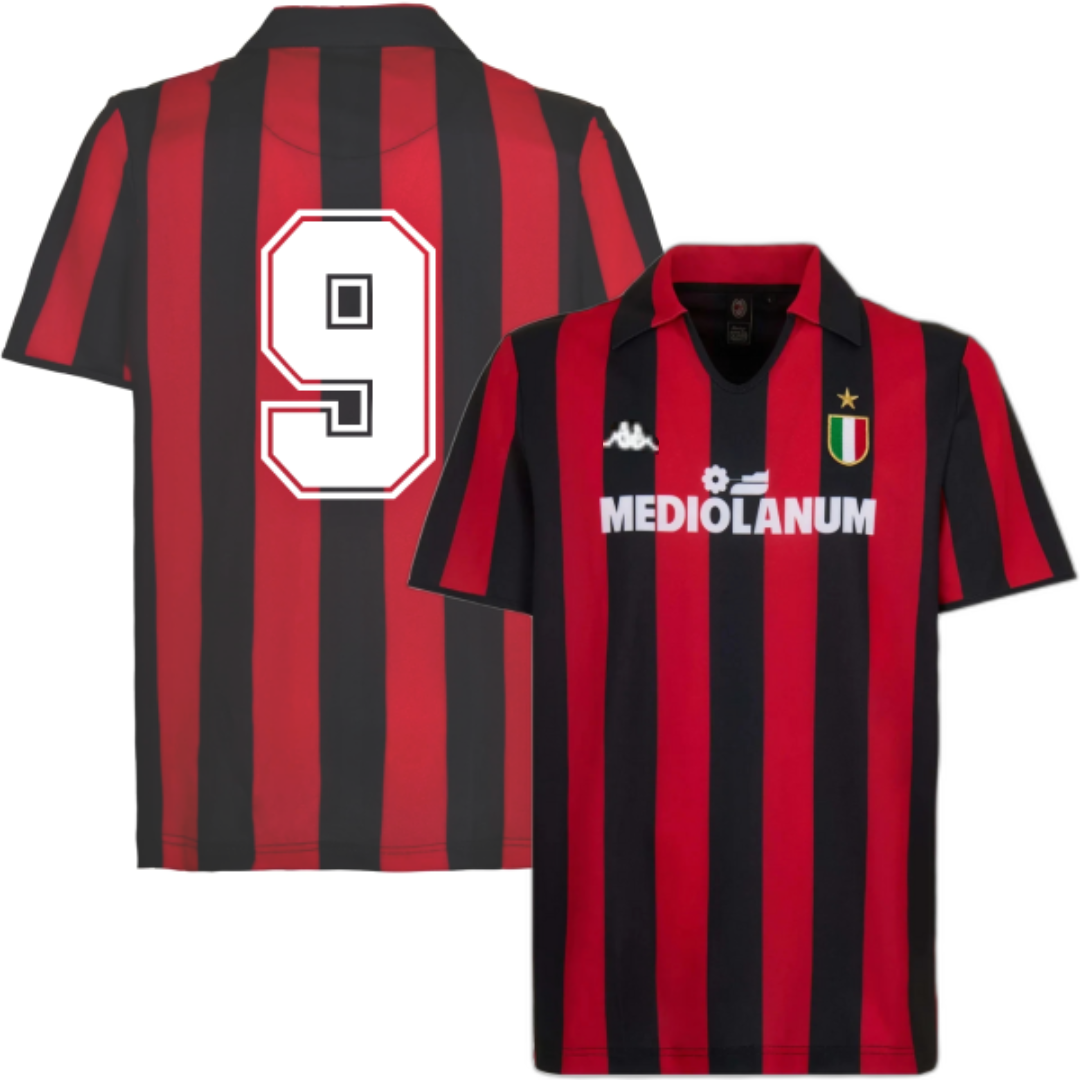 MAGLIA AC MILAN STORICA CASA 1988-1989  + VAN BASTEN 9