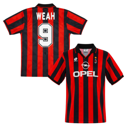 MAGLIA AC MILAN STORICA CASA 1995 -1996 + WEAH 9