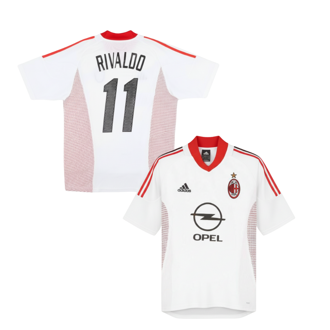 MAGLIA AC MILAN STORICA TRASFERTA 2002-2003 + RIVALDO 11