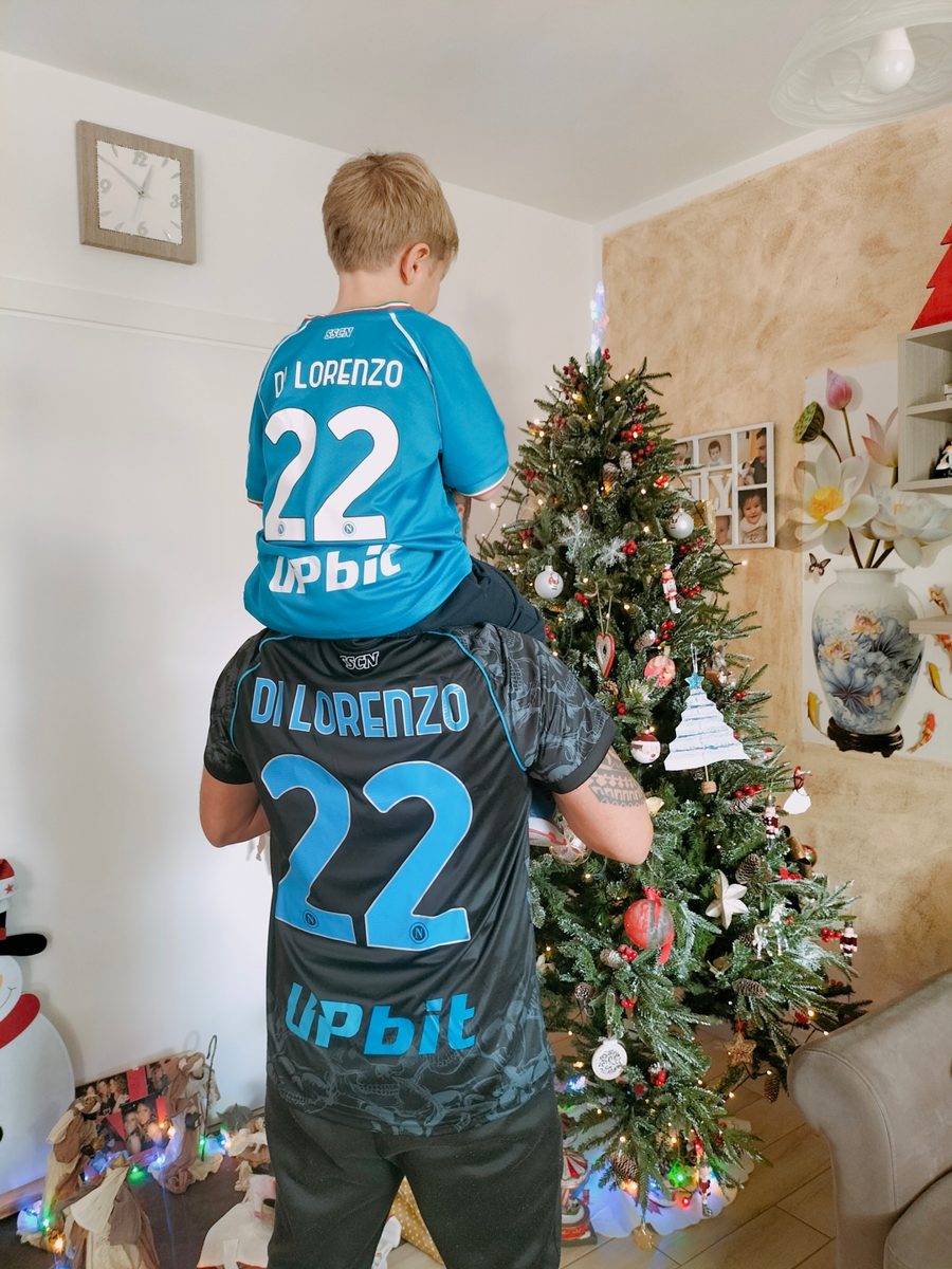 Maglie Napoli, papà e figlio — foto del cliente