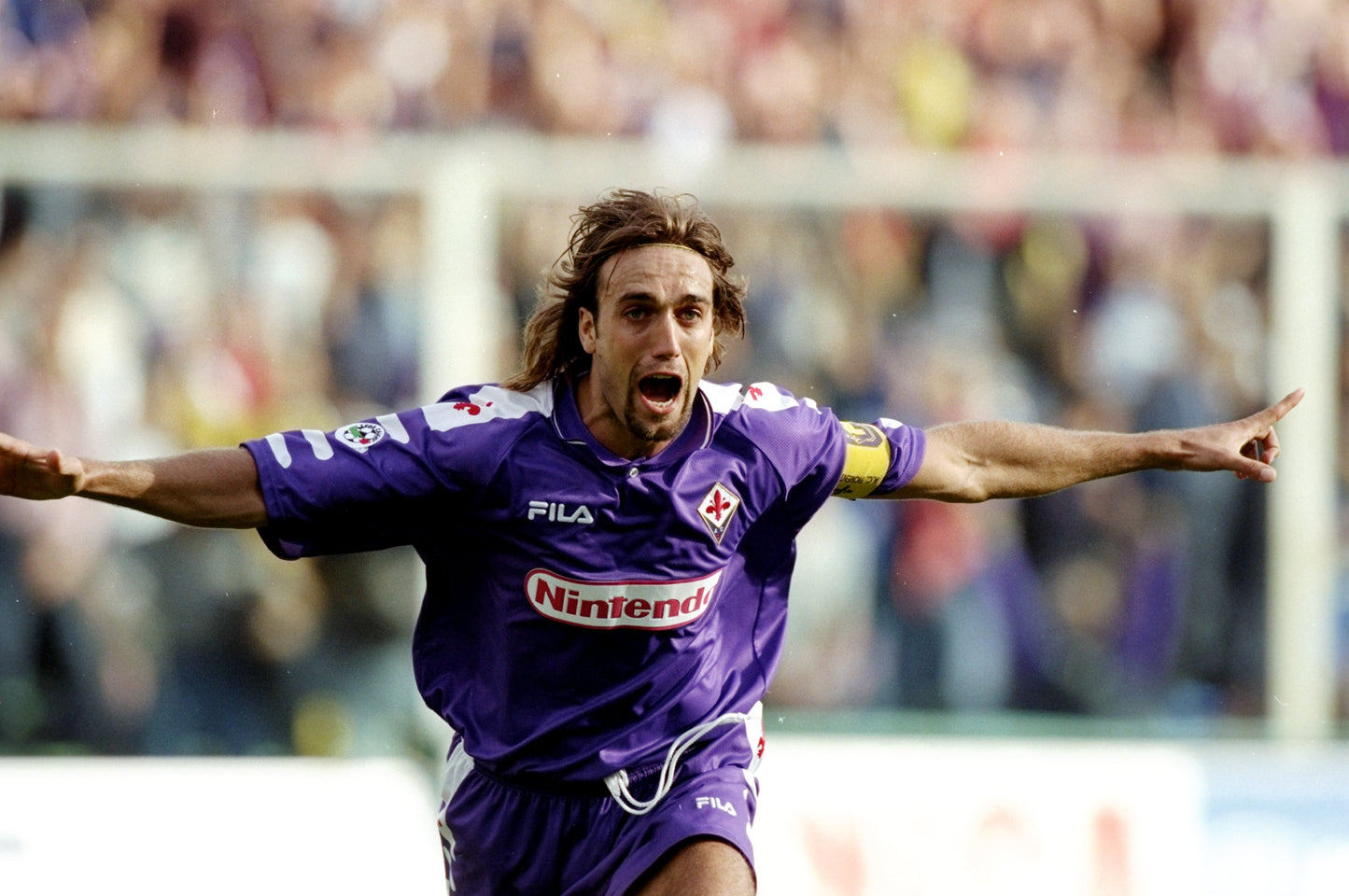 MAGLIA  FIORENTINA STORICA CASA 1998-1999 + BATISTUTA 9