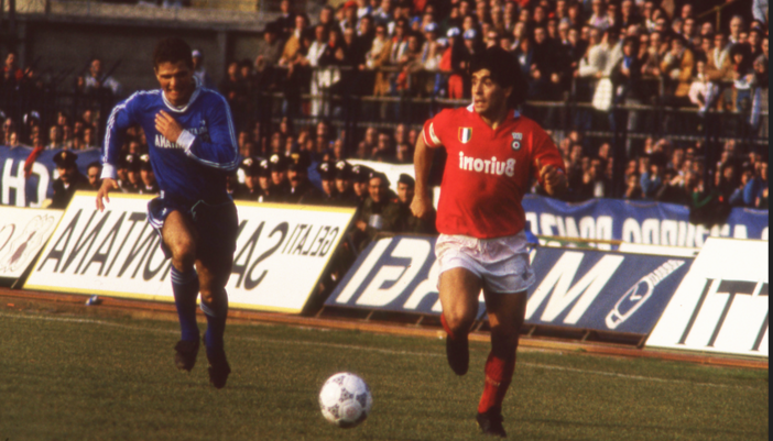 MAGLIA  NAPOLI TERZA 1987-1988 + MARADONA 10