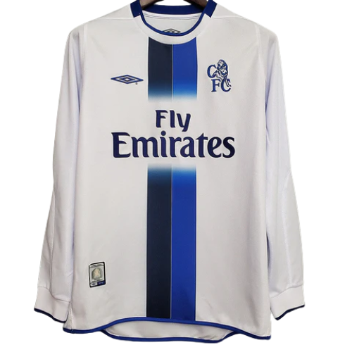 MAGLIA A MANICHE LUNGHE RETRO CHELSEA TRASFERTA 2003/04