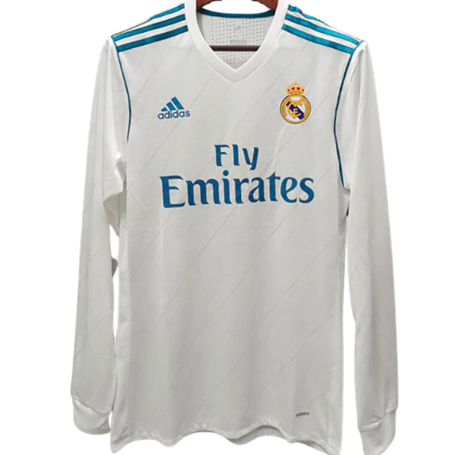 MAGLIA RETRO A MANICHE LUNGHE REAL MADRID HOME 2017/18