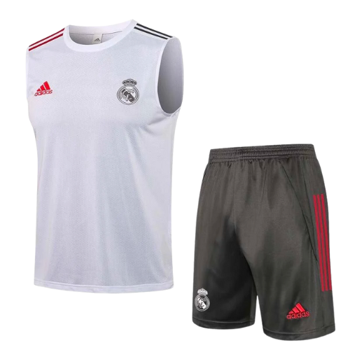 KIT MAGLIA SMANICATO BIANCO + PANTALONCINI REAL MADRID 2021/22