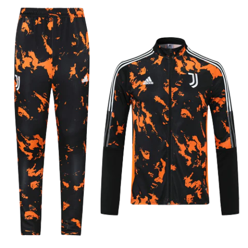 KIT GIACCA A ZIP + TUTA NERA E ARANCIONE JUVENTUS 2021/22