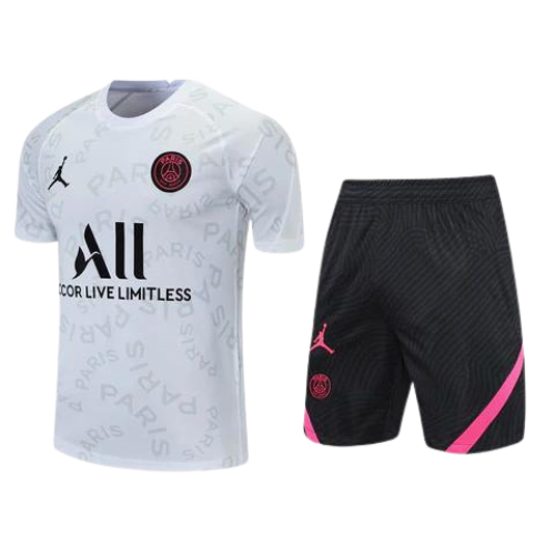 KIT MAGLIA BIANCA “PARIS” + PANTALONCINI ROSA PSG X JORDAN 2021/22