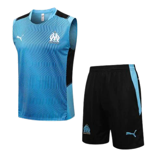 KIT MAGLIA SMANICATO + PANTALONCINI OLYMPIQUE MARSIGLIA 2021/22