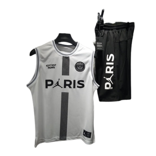 KIT MAGLIA SMANICATA + PANTALONCINO PSG X JORDAN BIANCO 2022/23