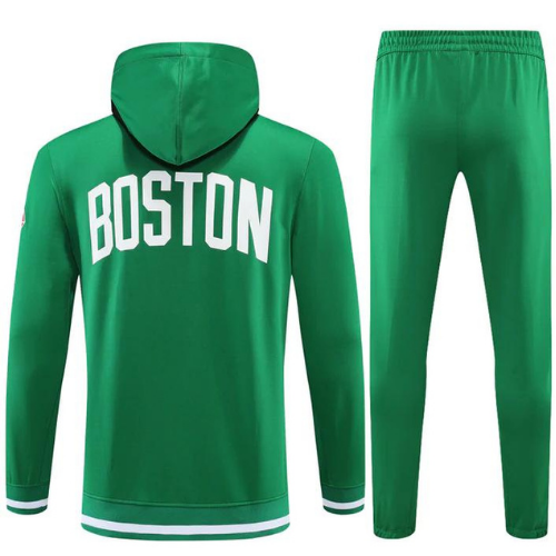 KIT GIACCA A ZIP CON CAPPUCCIO NBA VERDE CELTICS 2021/22